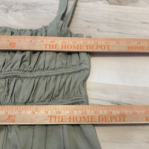 & OTHER STORIES Women 4US Pleated Detail Jumpsuit Adjustable Ruched Bodice Green - Picture 10 of 12